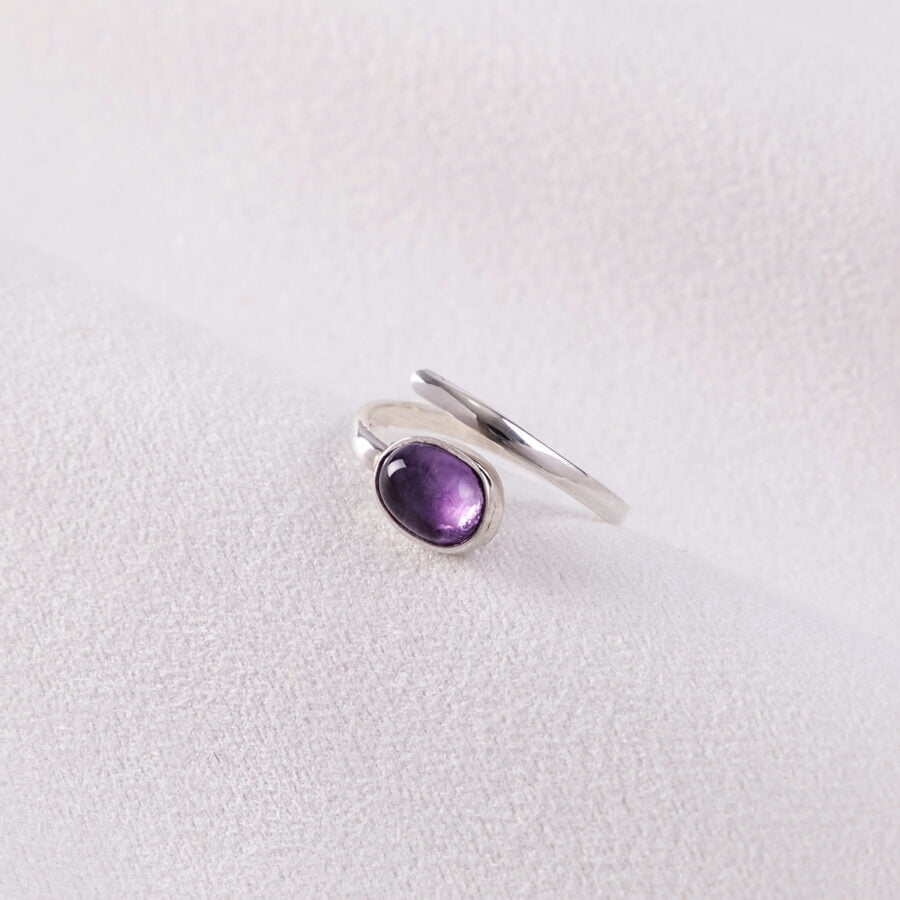 Anillo Espiral Amatista