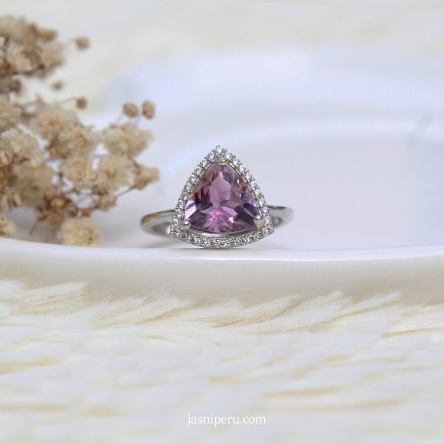 Anillo Amatista Trillante