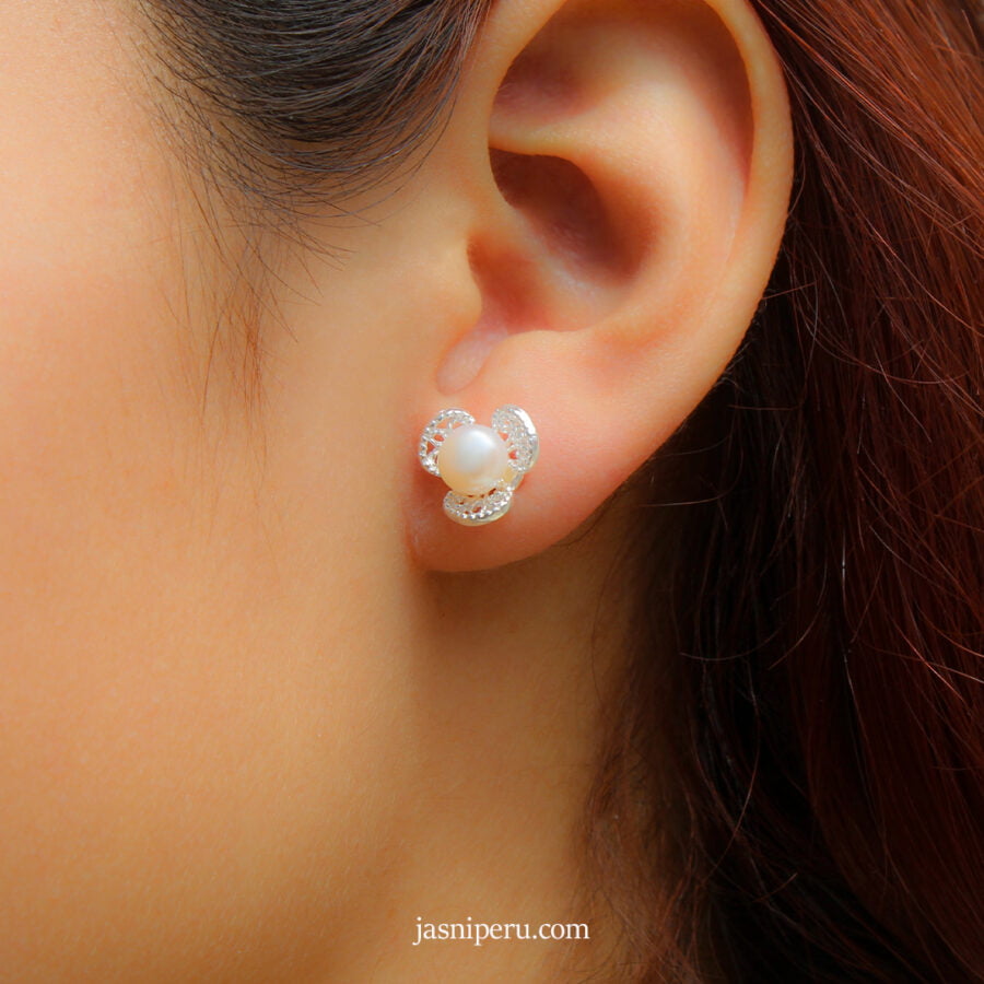 Arete Flor Perlita