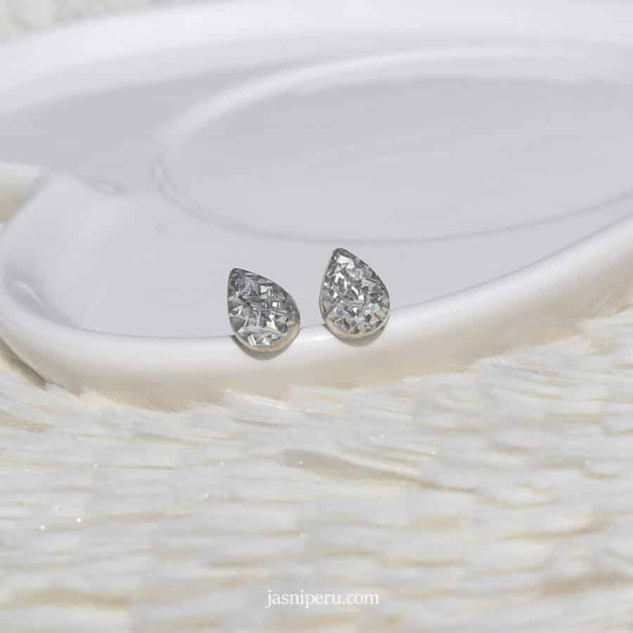 Arete Gota Diamantado - Imagen 2