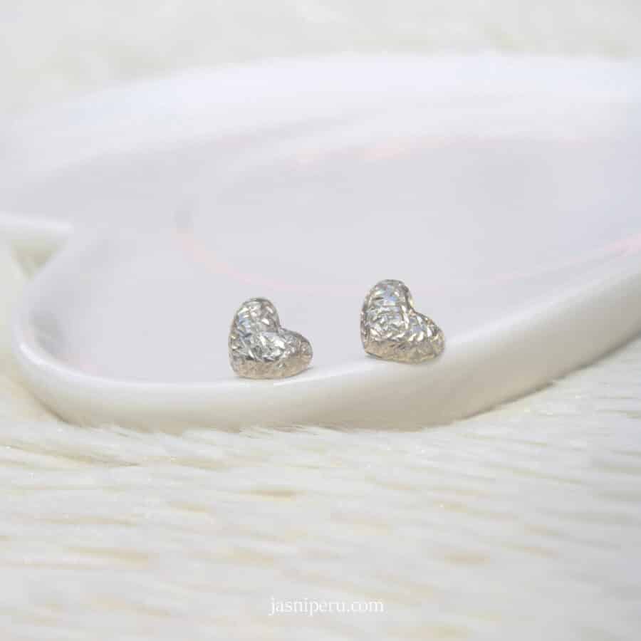 Aretes Corazón Diamantado - Imagen 2