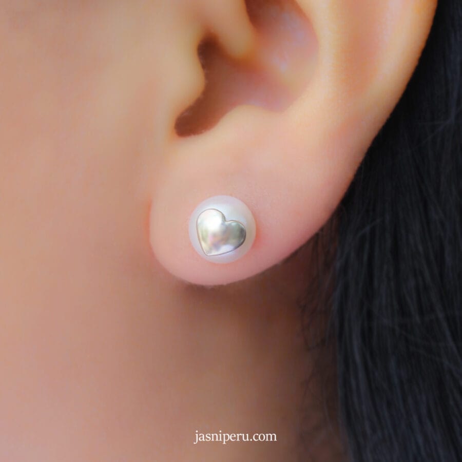 Arete Perlita y Corazón