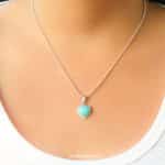 Collar Amazonita Corazón Entorchado