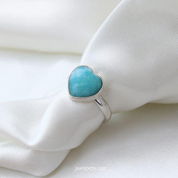 Anillo Corazón Amazonita