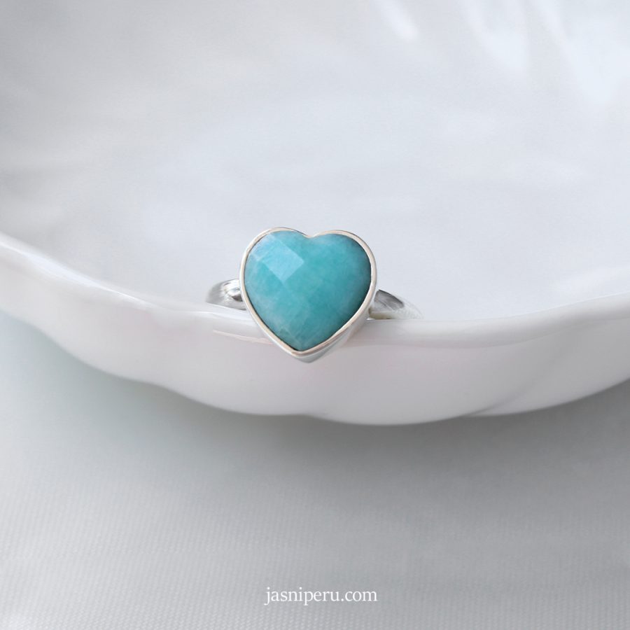 Anillo Corazón Amazonita - Imagen 3