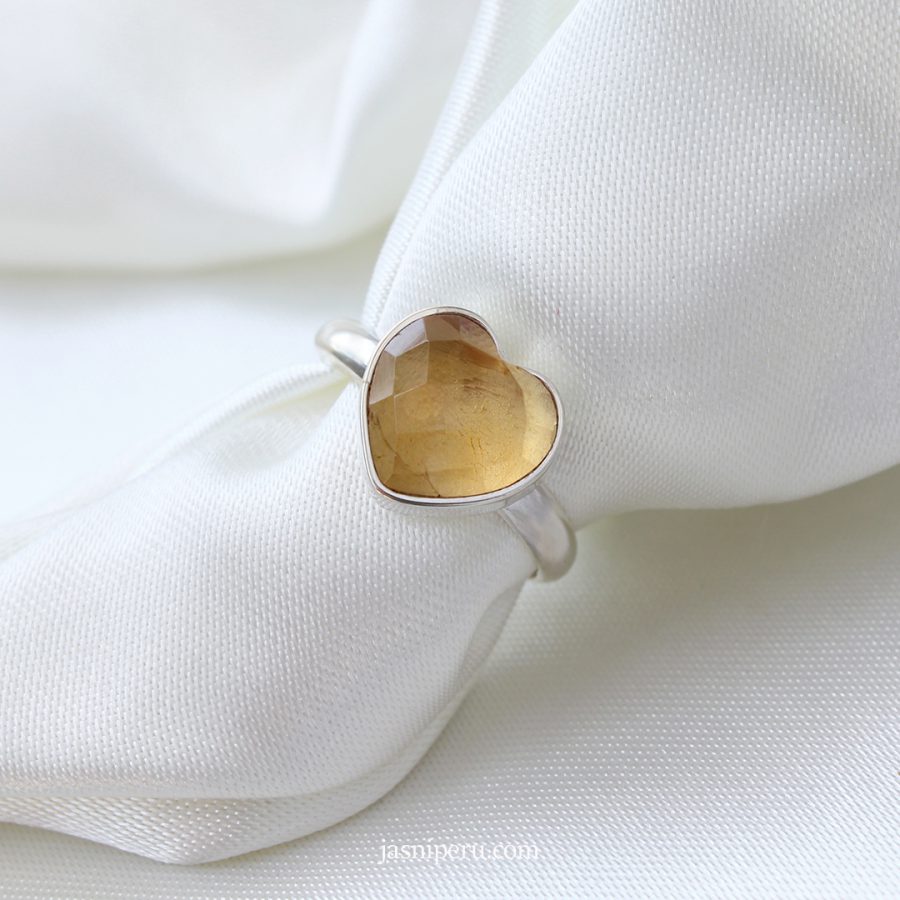 Anillo Corazón Citrino