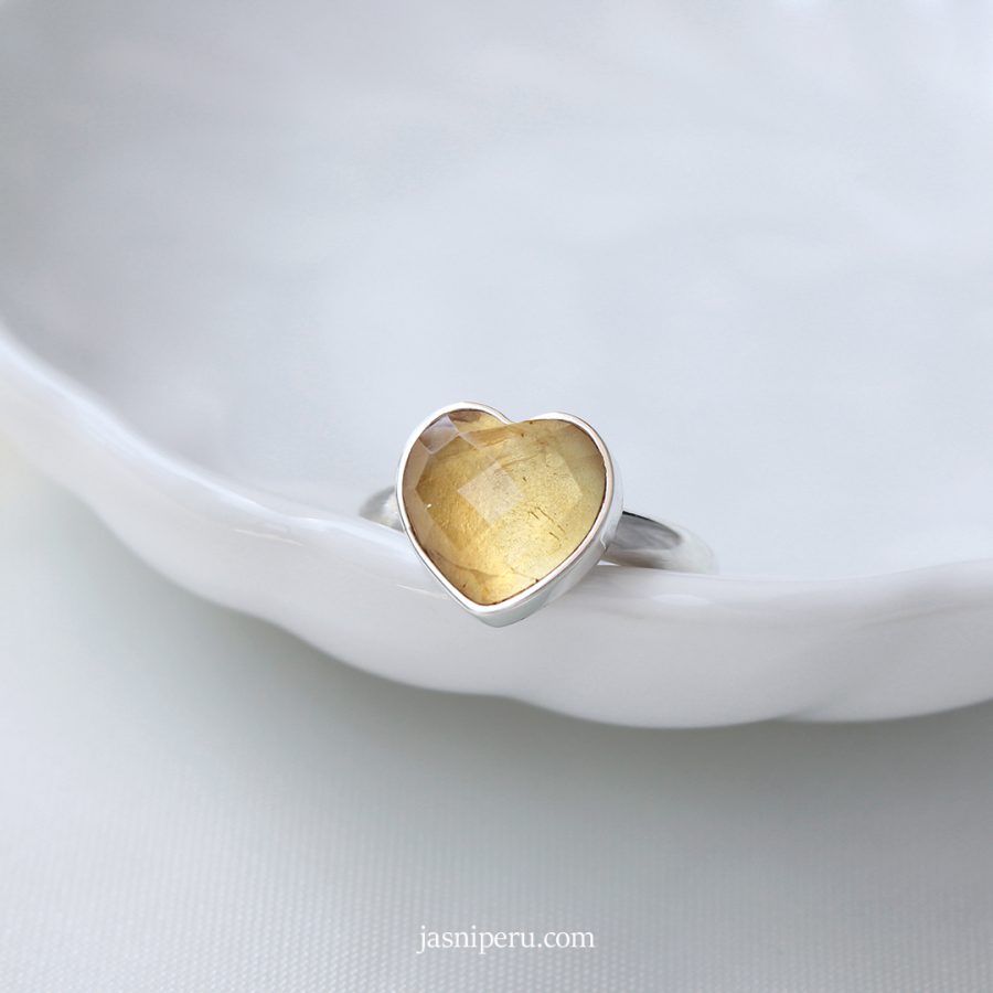 Anillo Corazón Citrino - Imagen 3