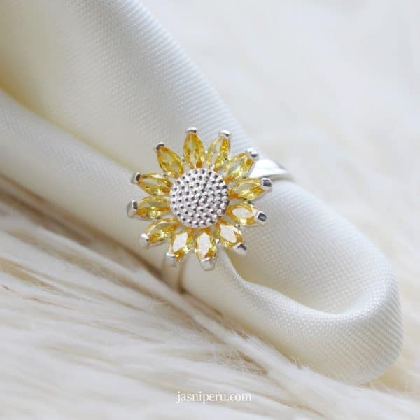 Anillo Girasol Giratorio