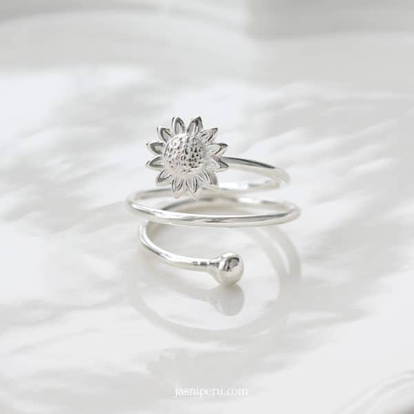 Anillo Girasol Aro Doble