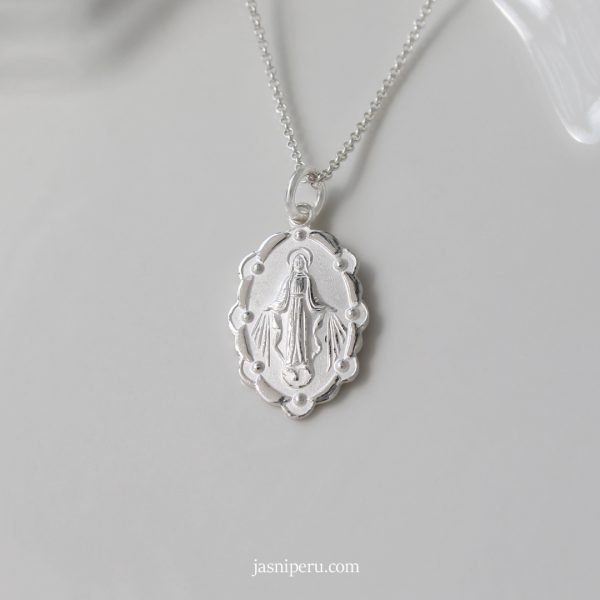 Dije Medalla Milagrosa Bordeado
