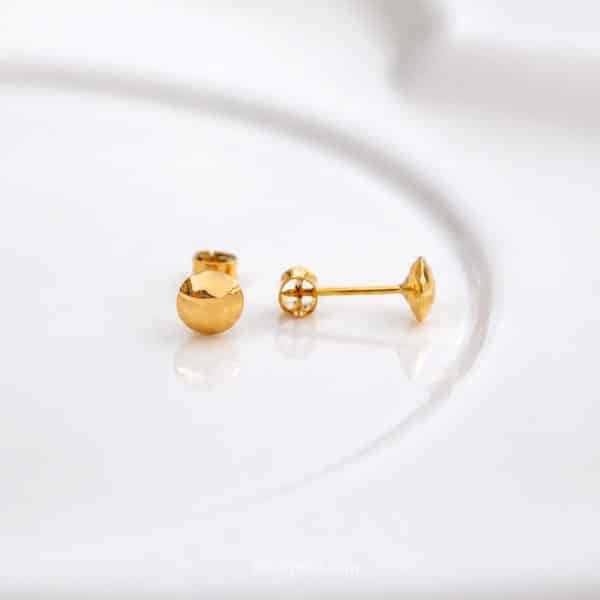 Arete de bebé oro 18k Lenteja