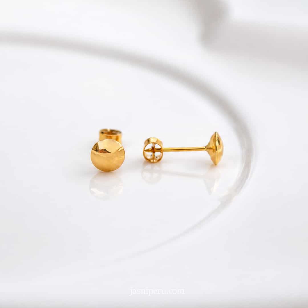 Arete de bebé oro 18k Lenteja