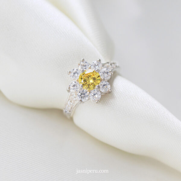 Anillo Maryerith Amarillo en plata ley 950