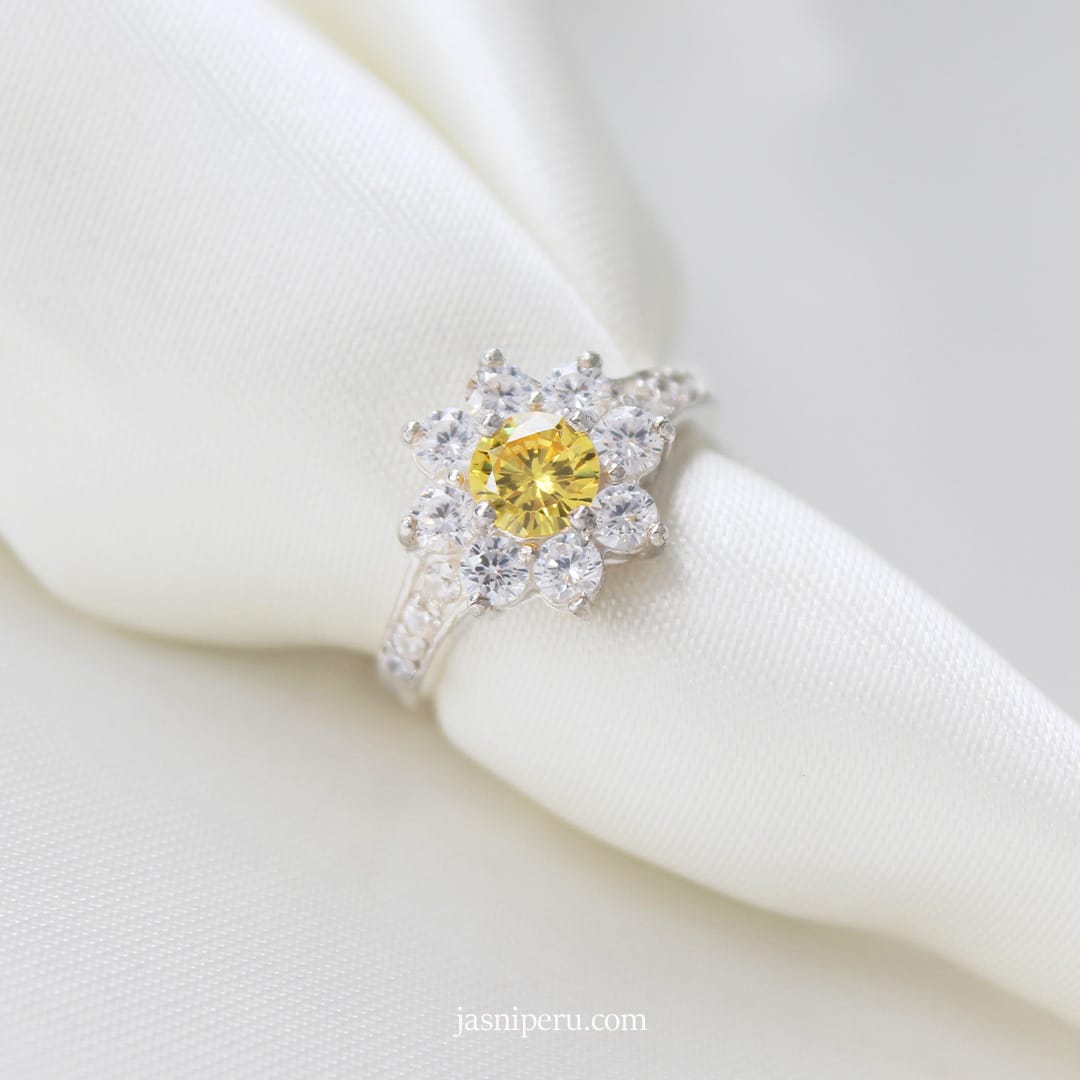 Anillo Maryerith Amarillo en plata ley 950